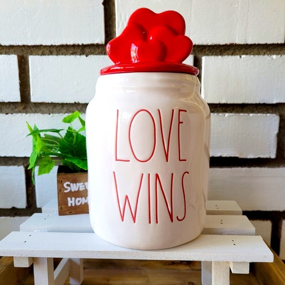 Rae Dunn Other - FIRST OFFER GETS IT LAST ONE Love Wins Rae Dunn Canister HAPPY PRIDE!